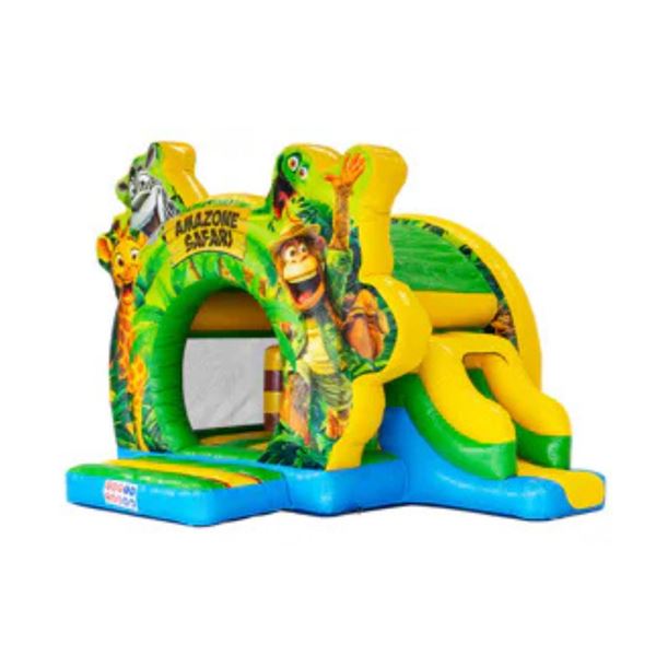 Bouncebox Jungle Amazon met glijbaan Amazon Safari Springkussen huren